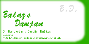 balazs damjan business card